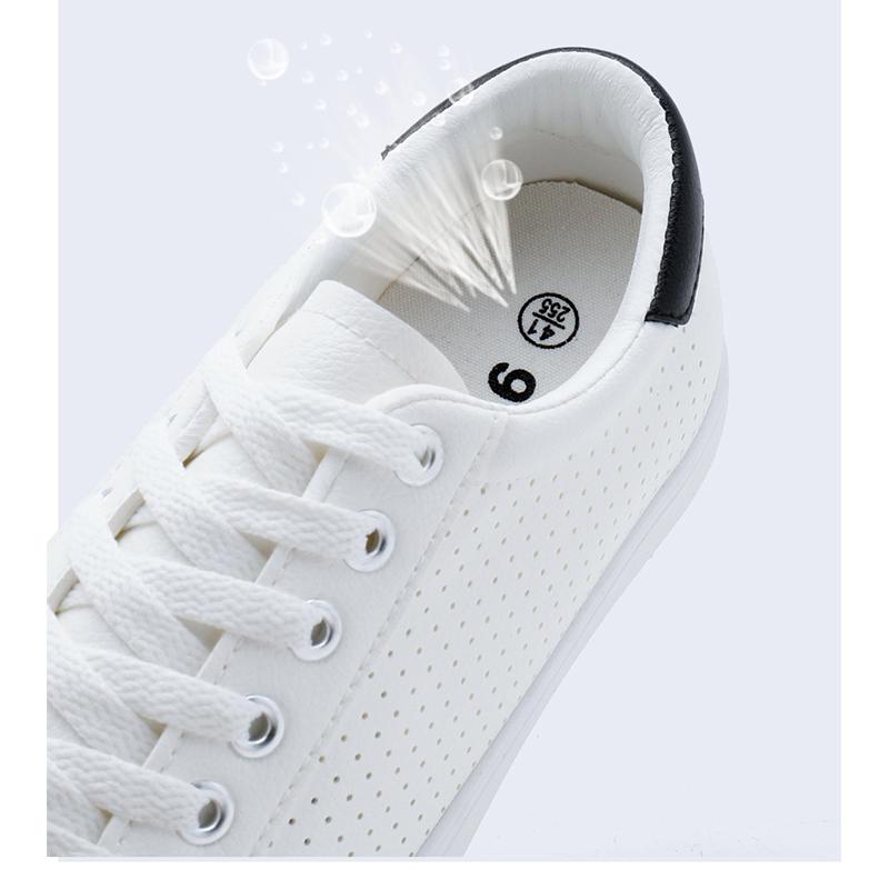 2025 Spring Summer Mens Flat Casual Shoes Soft Breathable Brand Male Footwear Cool Street Young Style White Shoes Plus Size 45