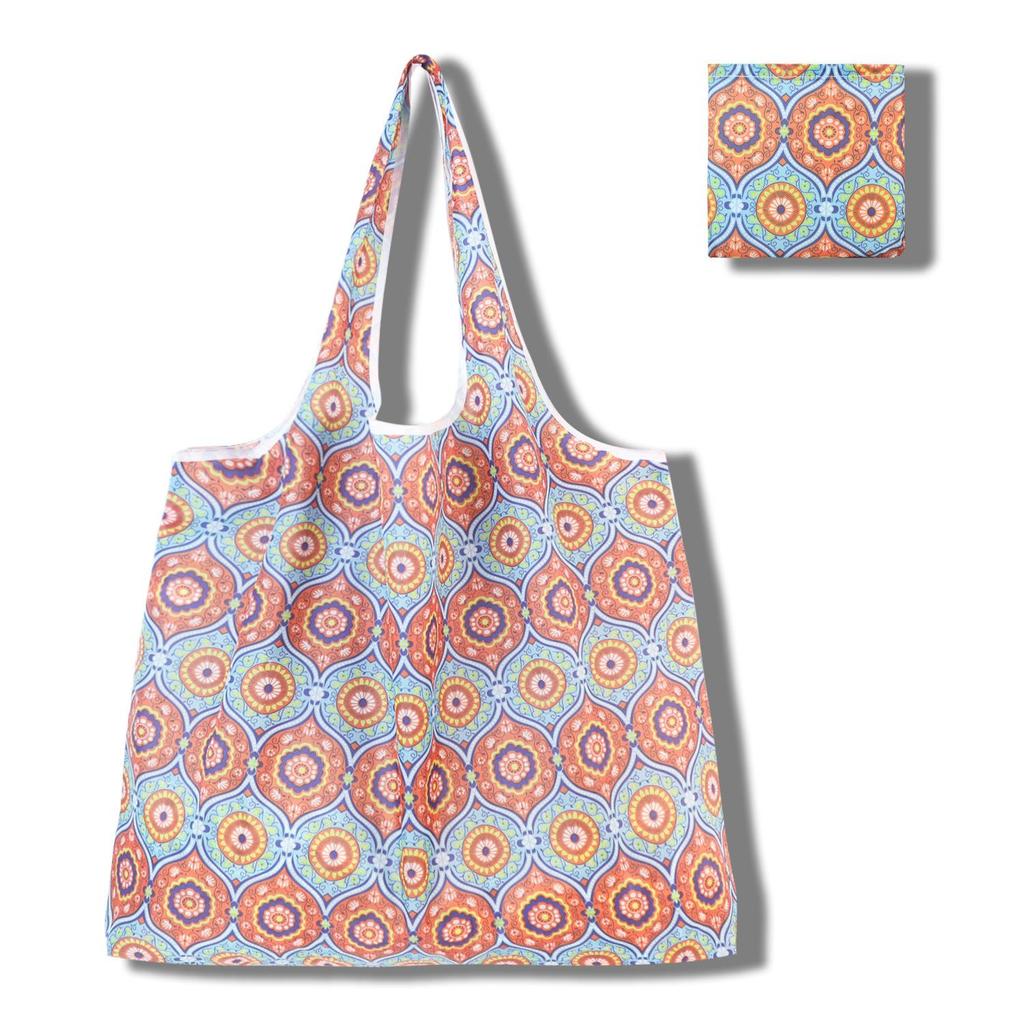 Eco-Friendly Large Capacity Foldable Tote Bag - Creative, Portable, Printed, and In Stock