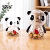 Cash Savings Jar Clear Panda Piggy Bank for Kids, Plastic Coin Bank, Money Large Capacity Change Holder Saving Box Decoration, Christmas Birthday