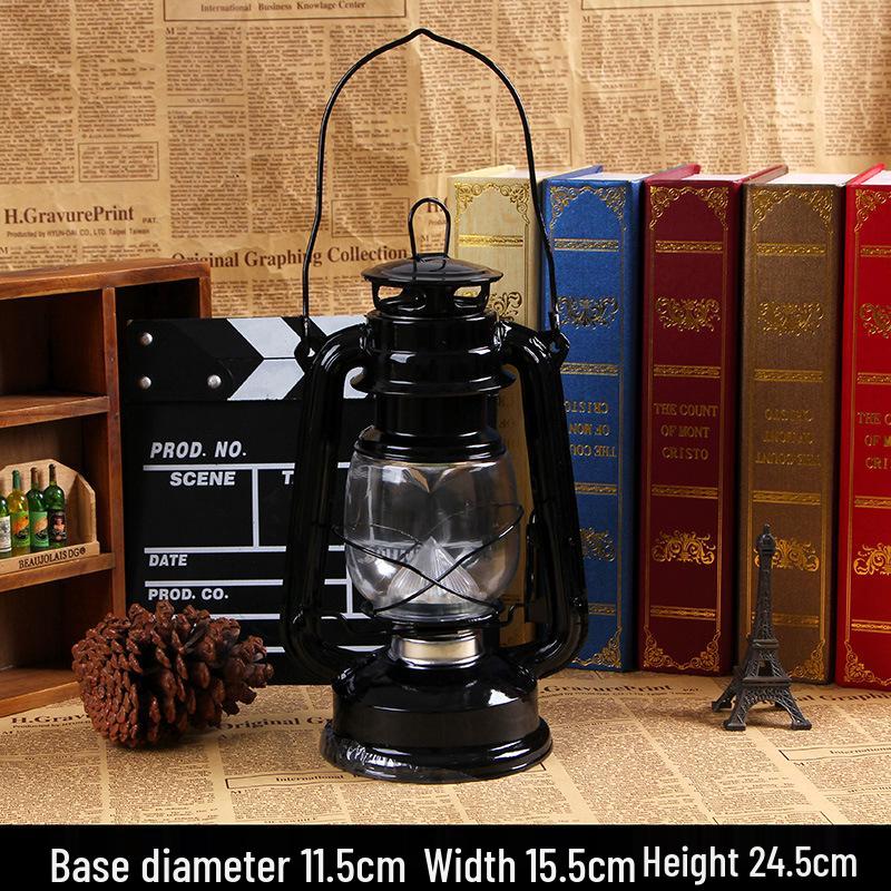 Retro Nostalgic Multi-Color Kerosene Horse Lamp - Portable Outdoor Camping & Decorative Lamp