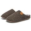 Hot-selling simple men's fleece cotton slippers winter warm and comfortable cotton shoes new wool slippers