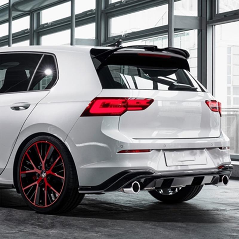 For VW Golf 8 MK8 8.5 GTI GTD R TSI TDI 2019 To 2026 Oettinger Style Car Rear Roof Spoiler Wing Glossy Black Carbon Fiber Look