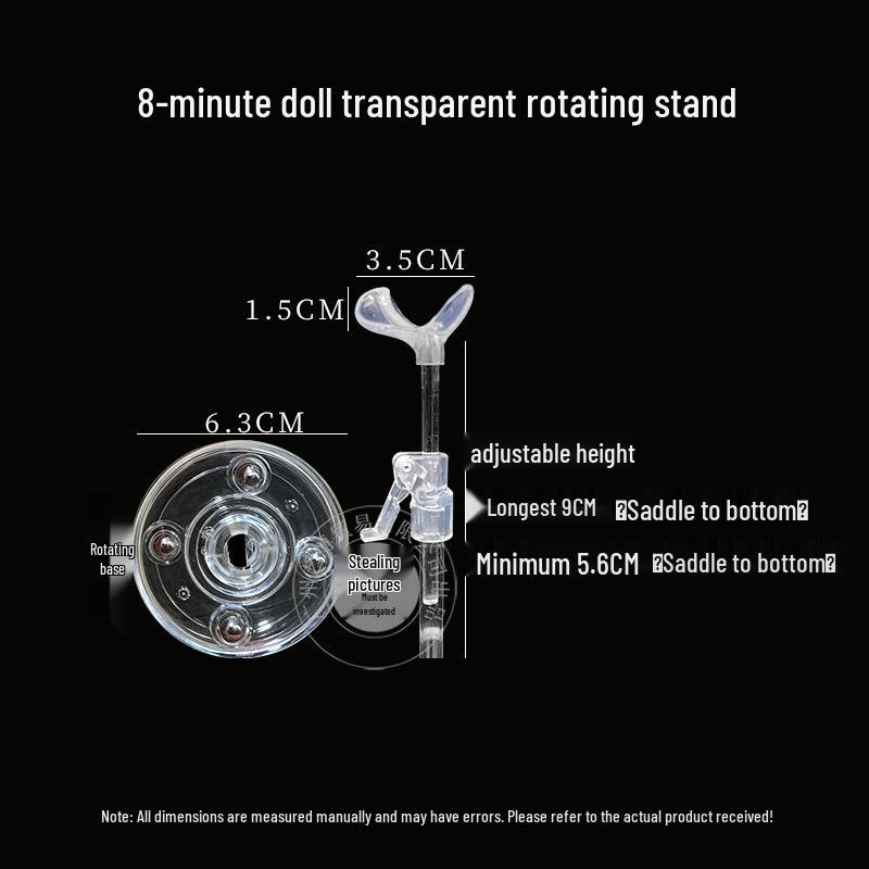 Adjustable Stainless Steel Doll Stand for 30cm to 60cm BJD Dolls with Multiple Support Points