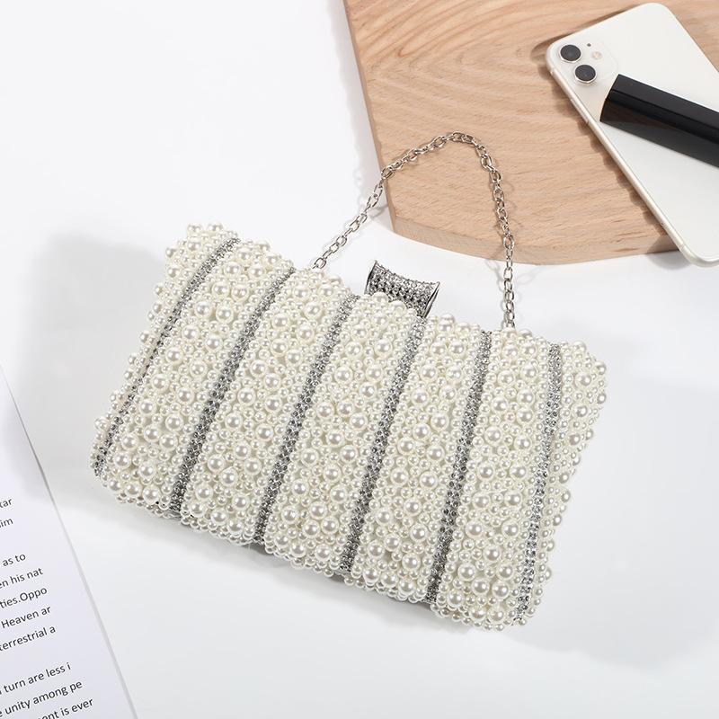 Diansheng new pearl  women's dinner , European beautiful women's evening gift  messenger  newbag