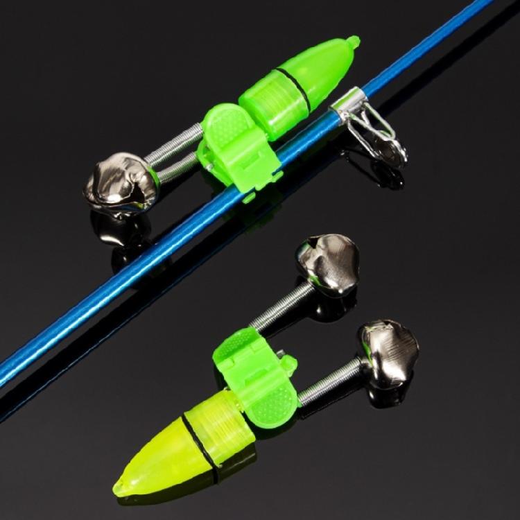 Bright LED Fishing Light LED Night Fishing Rod Bites Alerts Alarm with Twin Bells Rings Indicator For Anglers Enduring