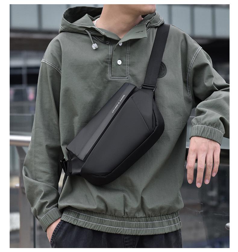 Men's Waterproof Crossbody Bag - 2026 Cycling & Workwear Fashion, Oxford Cloth, Chest & Shoulder Bag for Commuting