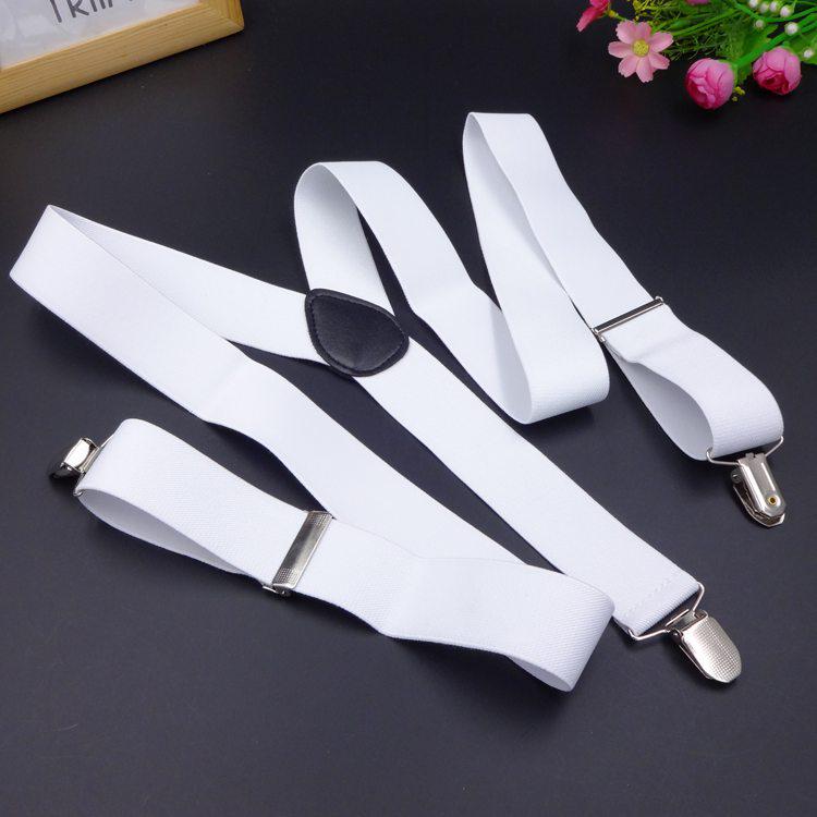 Adjustable Elastic Suspenders for Men & Women - Non-Slip Three-Clip Straps for Formal or Casual Wear