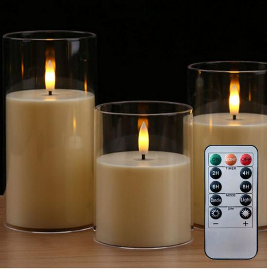 LED Remote Control Candle Light with Plastic Cover for Weddings, Bars, and Birthdays