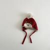 Kids Cartoon Earflap Beanie Winter Windproof Warm Knit Hat With Chin Strap For Boys Girls Outdoor Cute Baby Cap
