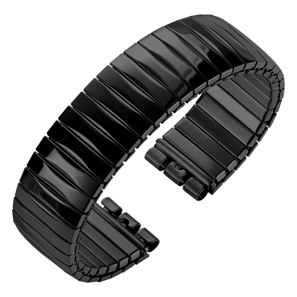 Cinturino per orologio in metallo elastico da 17 mm 20 mm per cinturino orologio Swatch Espansione elasticizzata Cinturino per orologio in acciaio inossidabile Uomo Donna Accessori bracciale
