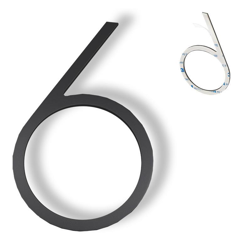 1 шт. табличка с номером дома, дверная табличка, номер двери и почтовый ящик, декор из нержавеющей стали, самоклеящаяся, черная