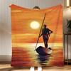 Abstract Painting African Living Throw Soft Coral Fleece Blanket 310gsm Fluffy Warm Throw for Sofa Bed Couch Bedroom Decor