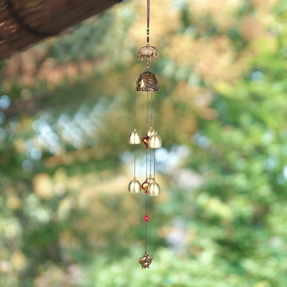 Hanging Ornament Good Luck Feng Shui Color Bells Wind Chimes China Home DecorElephant()