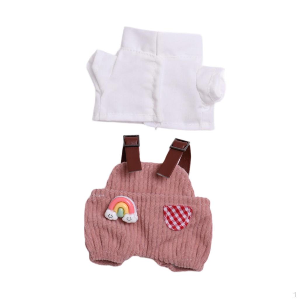 Plush Doll Clothes for 1517cm Accessories Dress up DIY Cute overalls