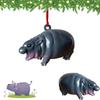 Bouncy Pork Hippo Resin Figurine Pygmy Resin Statue Gifts Hippopotamus Ornaments  for Christmas