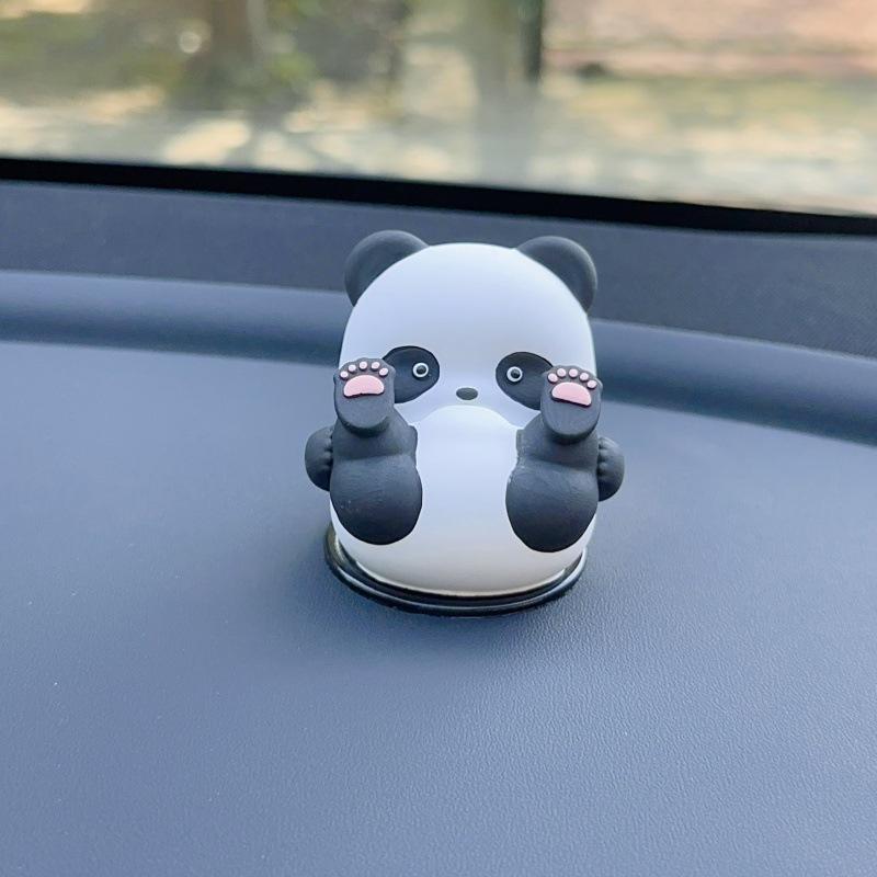New Car Ornaments, Cute Panda Doll, Car Aromatherapy Perfume, Center Console Decoration, Cartoon Car Aroma Diffuser Stone
