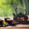 Copper Handle Cast Iron Teapot Straight Hook Spout Tea Pot Kettle Elegant Iron Tea Pot  Tea Brewing