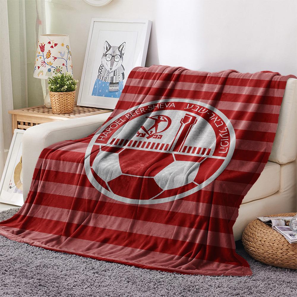 Bnei Brak Workers Voetbalclub Print Flanellen Deken, Hoge kwaliteit Comfortabel voor Alle Seizoenen, Woondecoratie, Warmte en Comfort