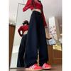 Plus Size High Waist Black Wide Leg Jeans for Women - Slimming, Washed, and Loose Fit for Autumn Winter