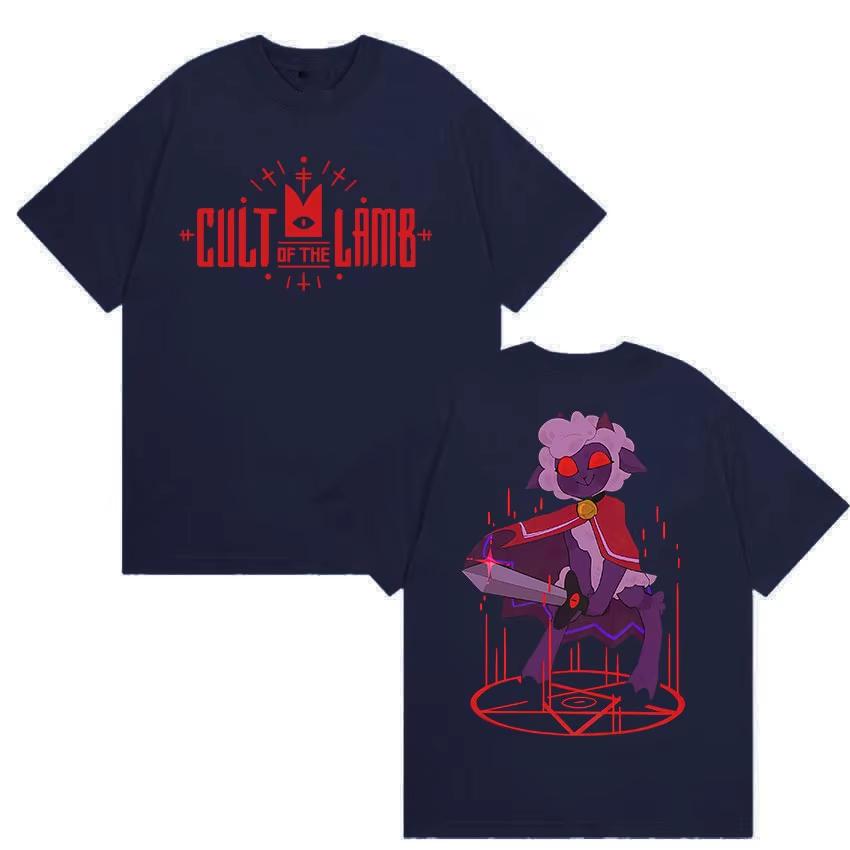 Hot Game Cult of The Lamb Graphic T Shirt Men Vintage High Quality Fashion Tshirts Casual Pure Cotton Tshirt Unisex Streetwear
