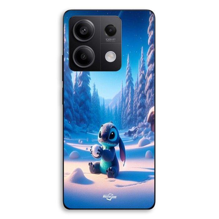 Coque de téléphone - MANIACASE - Xiaomi Redmi Note 13 5G - Silicone TPU - Motif Stitch neige étoilée 3D - Noir