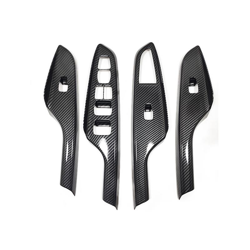 ABS Carbon Faser für Hyundai Kona Kauai Encino 2017 2018 Auto Fenster Lift Tür Armlehne Glas Taste Schalter Zubehör