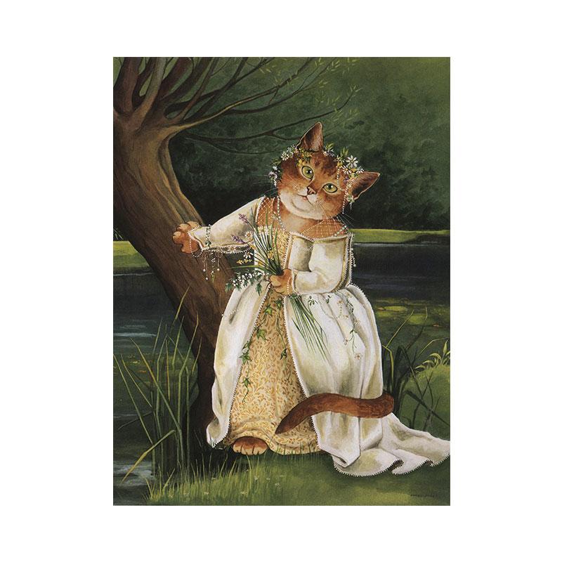 Funny Cute Cat Canvas Painting, Animal Big Eyes Kitty Posters and Prints, Pictures for Kids Room, Home Decor Quadro