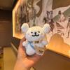 Cute Soft Maltese Dog Plush Animal Pendant Lovely Bag Charm Couple Keychain Backpack Hanging Ornament Creative Gift