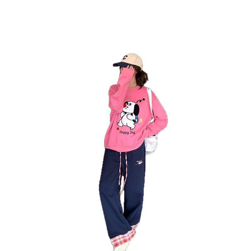 Damen Graue High-Waist Sweatpants mit Spitze und weitem Bein - Kollektion Frühjahr 2025