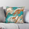 Turquoise Marble Light Earth Square Pillowcase Polyester Linen Velvet Pattern Decorative Throw Pillow Case Room Cushion Cover