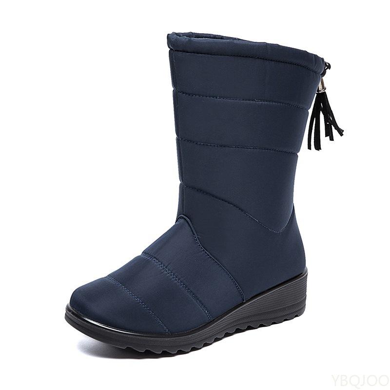 Fashion Winter Boots for Women Warm Waterproof Winter Boots Mid Calf Simple comfortable versatile casual Women's Boots