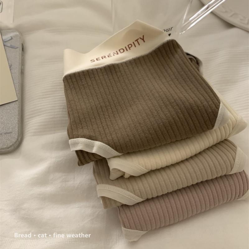 Women's Spring and Summer Thread Cotton Letter Edge Comfortable Skin Breathable Waist Triangle Briefs