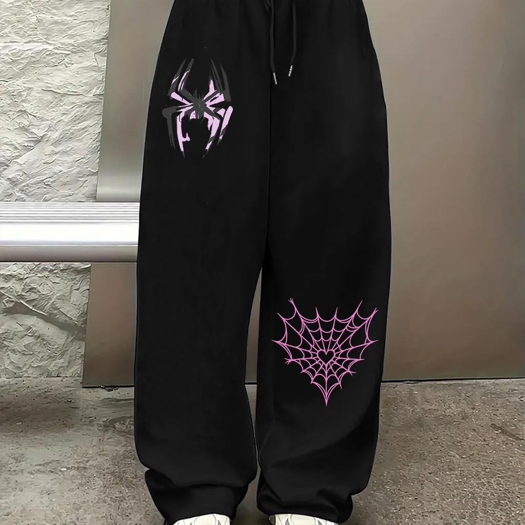 Sommer Herren und Damen Street Herz Print Gotischer Trend Schnelltrocknend Lässig Sport Bequem Hose
