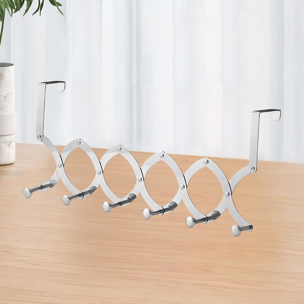Over The Door Hook Stainless Steel Over Door Hanger for Coat Hat Towels Hanging Bathroom Organizer