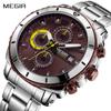 Top Brand Luxury Men Quartz Watch with Stainless Steel Band Chronograph Business Wrist Watches Men Clock Relogio Masculino