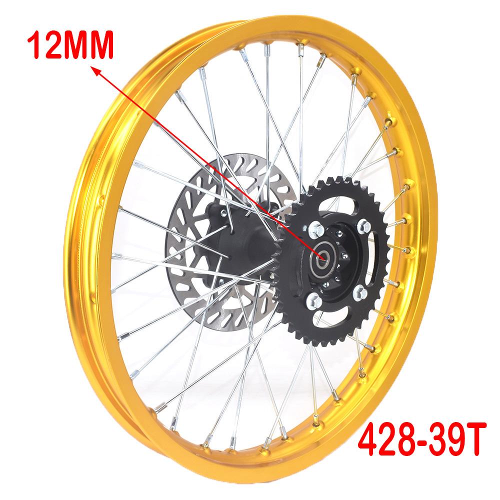 Rear Rims Aluminum Alloy Circle Of 17" Wheel 1.60 X 17" Inch with Disc Brake Sprocket for KLX CRF Kayo Apollo BSE Dirt Pit Bike