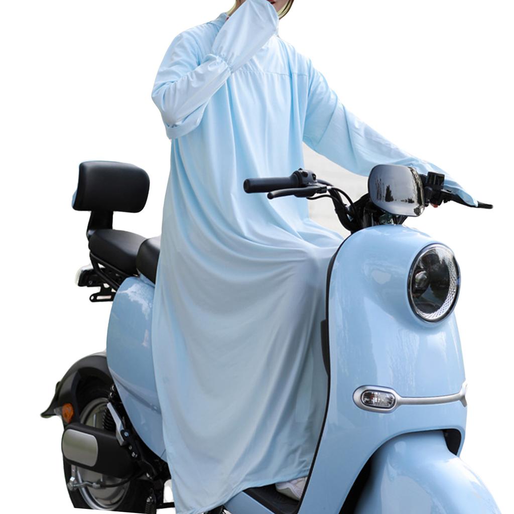 Sun Protection Suit Full Body Long Sleeves UV Protective Summer Cycling Suits for Riding Sky Blue