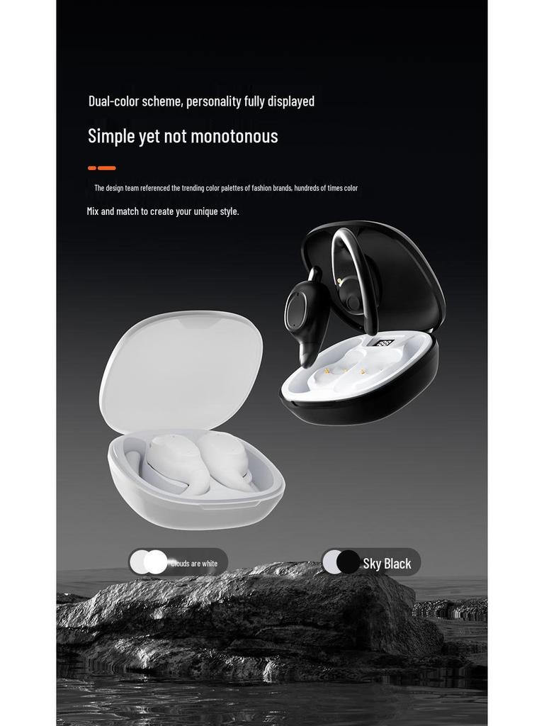 Wireless Ear-hanging Bluetooth Earphones: Painless, High Volume, Business Style