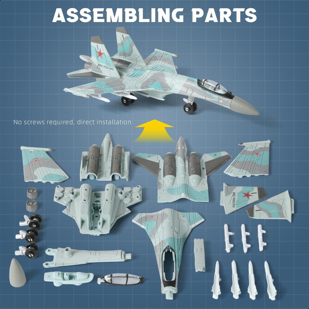 1/100 ABS Plastic Assembly SU-35S Model Plane Decoration Military Aircraft Toys for Children Collection Fighter