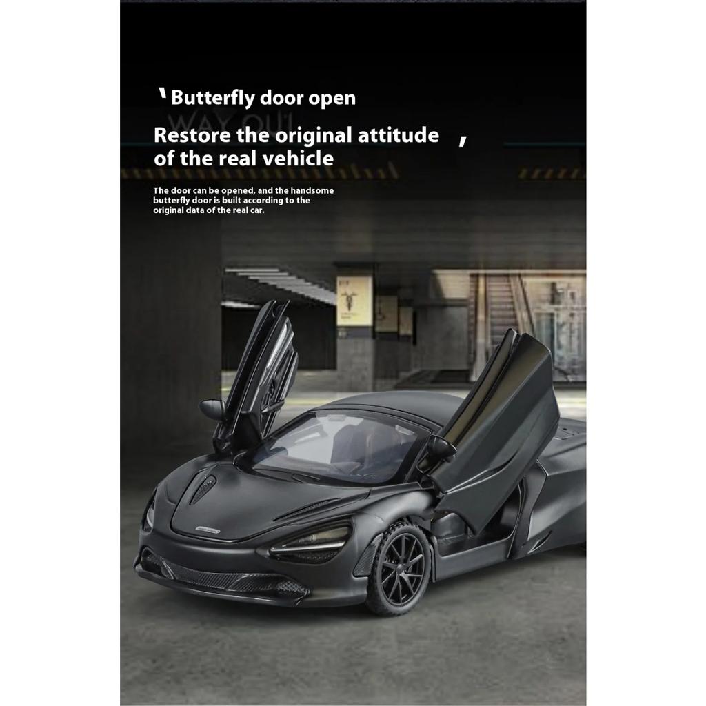 Alloy Die-cast 1/32 McLaren 720S Convertible Sports Car, Bring Back Children's Toy Cars, Desktop Ornaments, Boys' Gifts