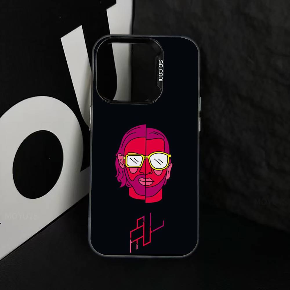 PNL QLF R-Rapper S-Singer Phone Case For iPhone 17,16,15,14,13,12,11 Plus,Pro Max,XS,Colorful Silver Black Cover