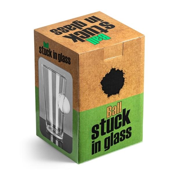 Pahar cu minge de fotbal incrustată în sticlă cadou fotbal