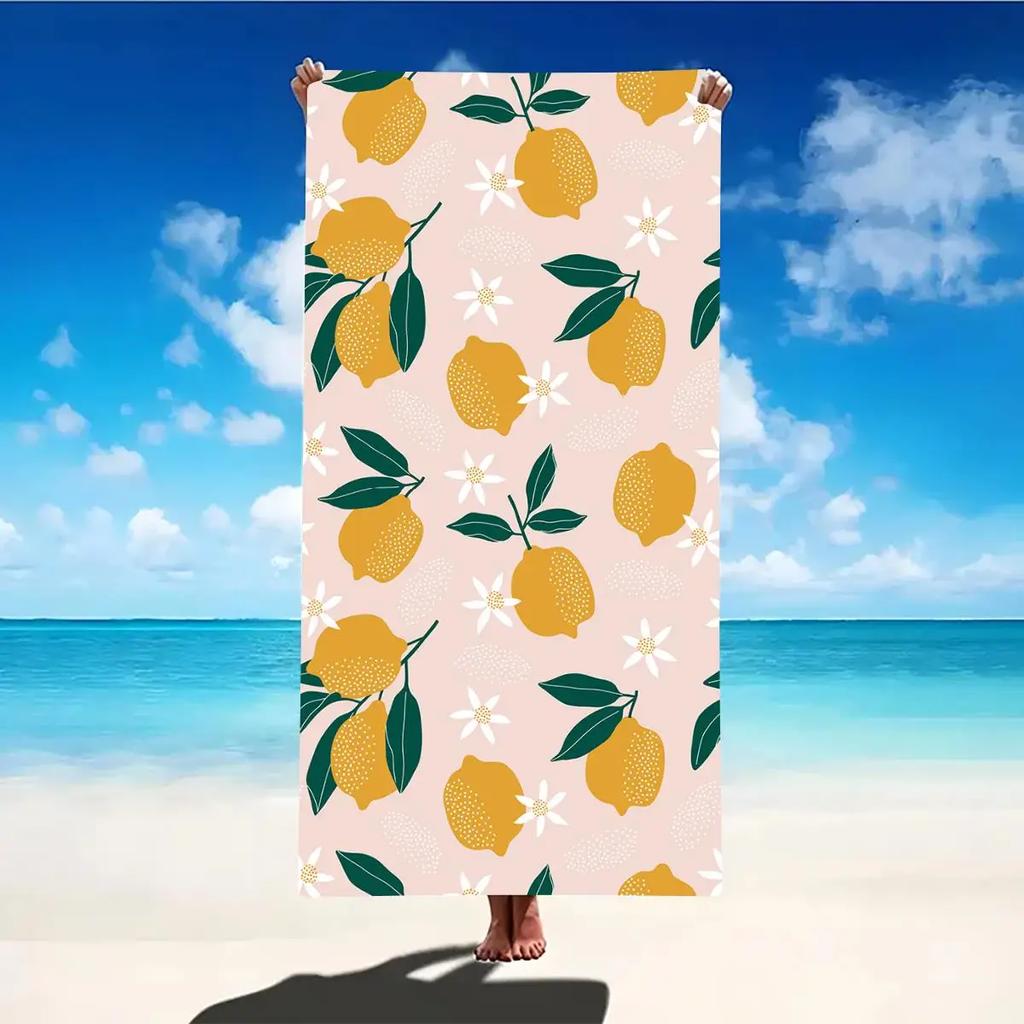 Fruit print Beach Towel Portable Quick Fast Dry Sand Outdoor Travel Swim Blanket Floral Print Mat Personalization Stripes Towel