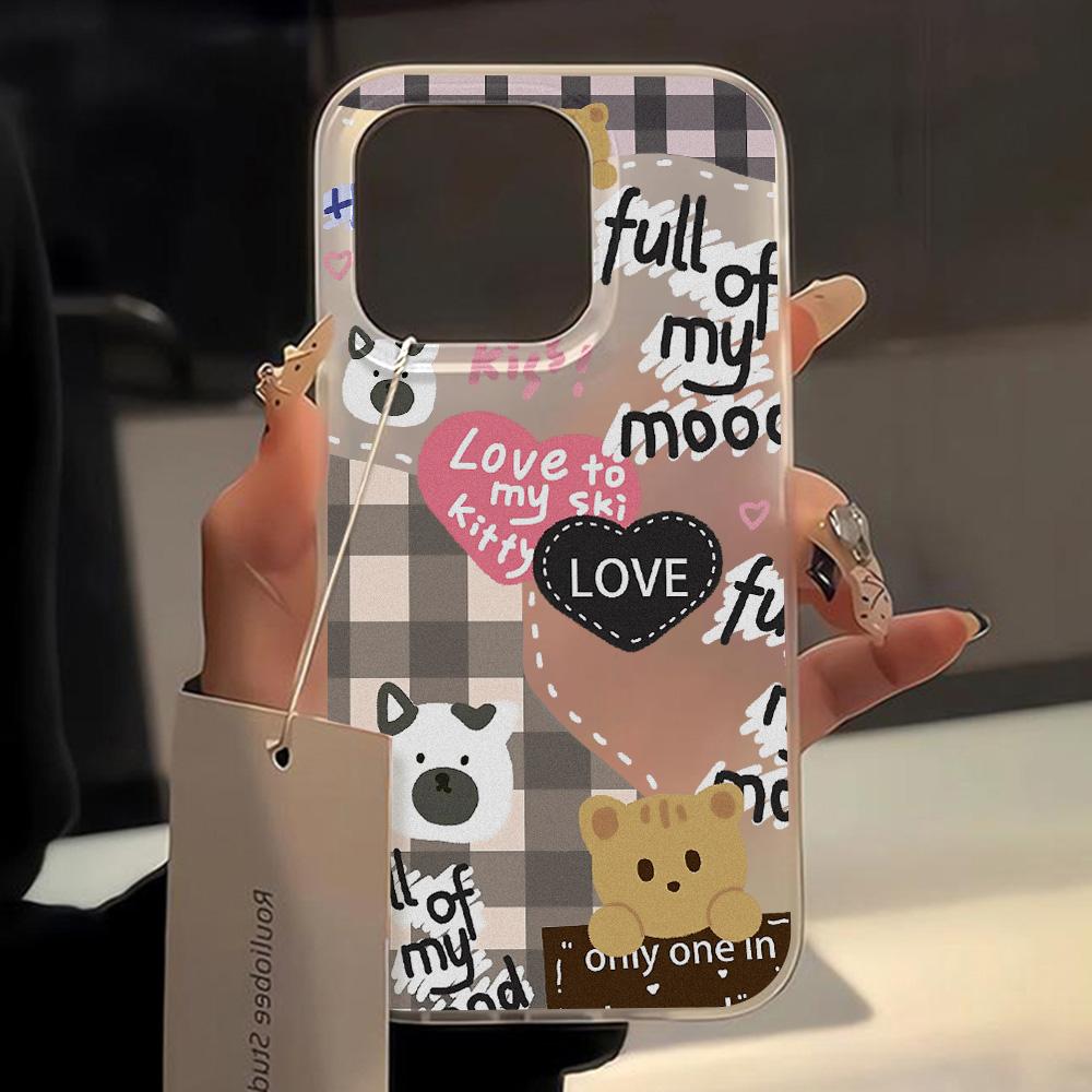 

Чехлы для мобильных телефонов iPhone 11 13 15 Pro Max 12 14 Pro Max Чехол для iPhone 16 15 Plus 13 Pro 12 Матовая текстура с рисунком в виде мультяшных цветов iPhone 13 белый