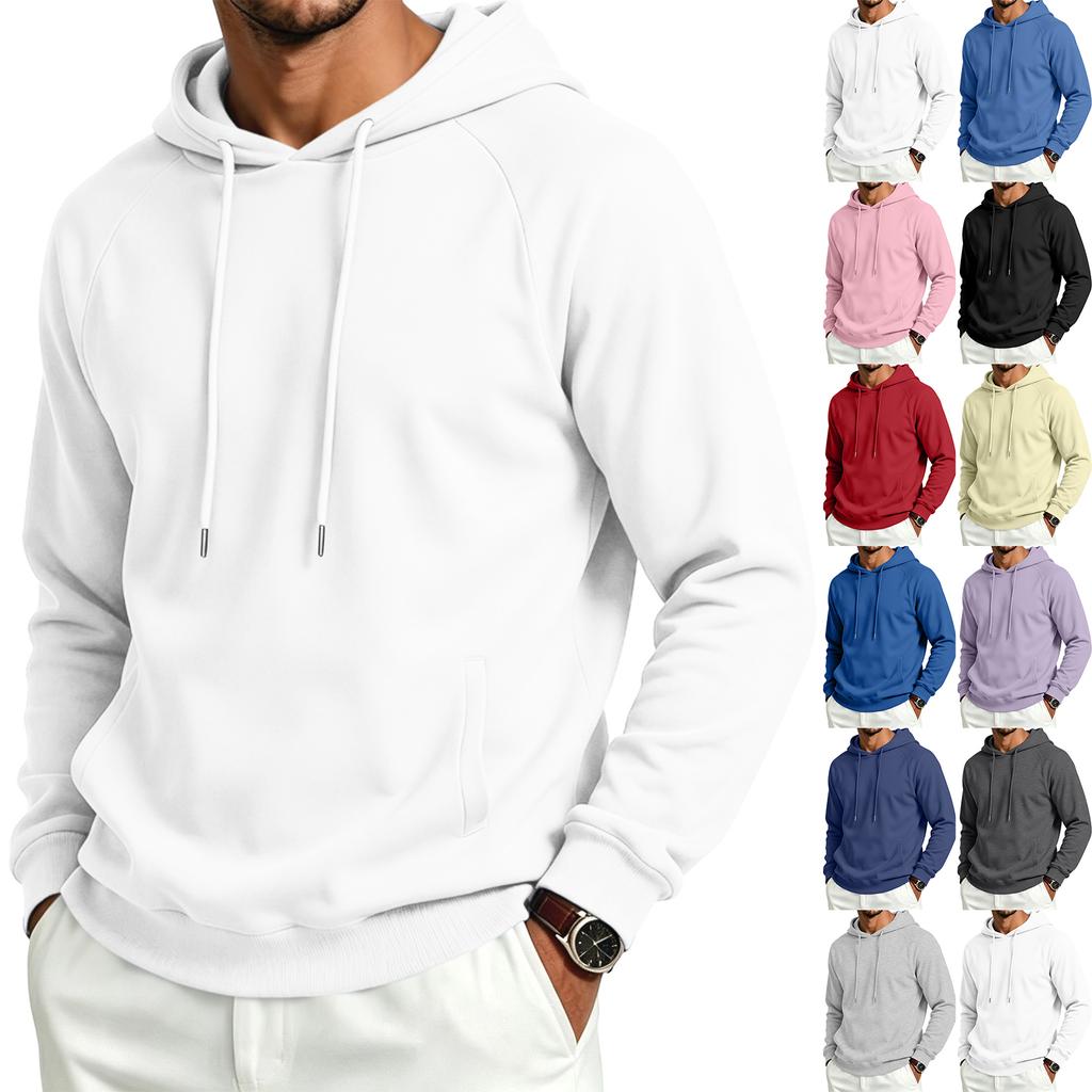 Heren Casual Raglan Lange Mouwen Hoodie