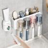 Upgrade Your Bathroom with This 1pc Toothpaste Squeezer and Storage Rack - Automatic Toothpaste Refills Made Easy!