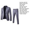 2Pcs/Set Suit Solid Lapel Long Sleeve Men Color Long Pants Set