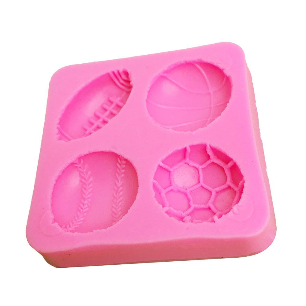Rugby Basketball Bakeware Fondant Candle Fondant Mold Cake Decoration Baking Tool Chocolate Making
