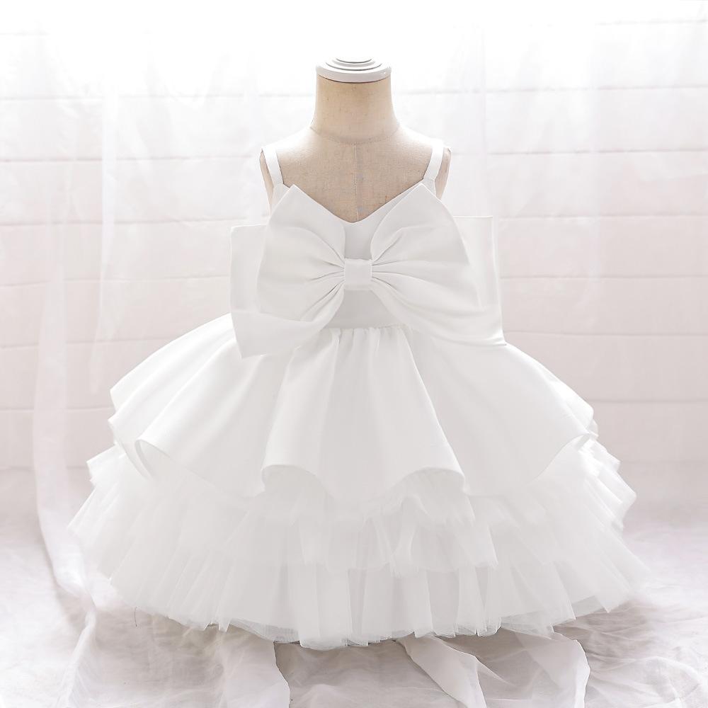 0-2 Years Flower Baby Girls Wedding Birthday Bownot Dresses Clothing Toddler Kids Princess Party Ball Gown Dress Costume Clothes