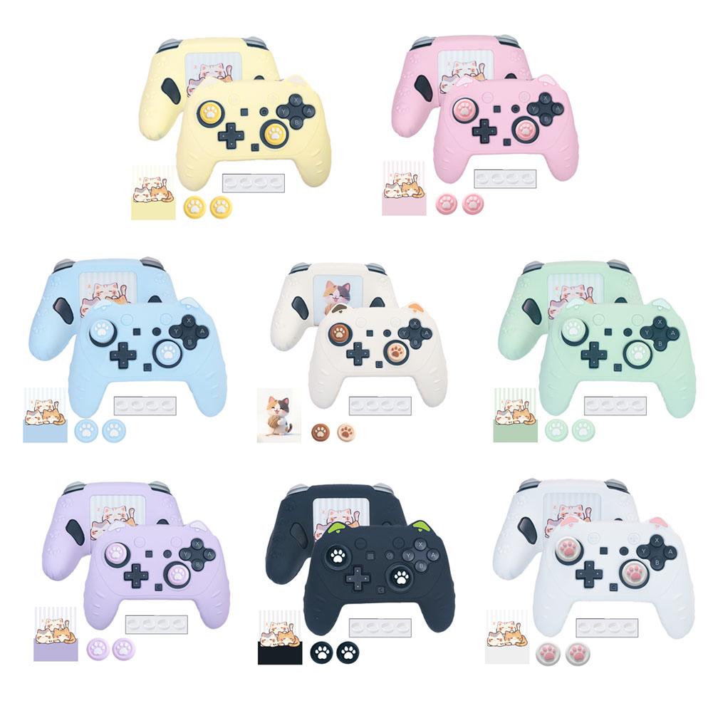 For Switch2 pro Silicone Protective Cover Skin Anti-Scratch Anti-fall Shell Cat Paw Silicone Soft Shell Gamepad Sticker